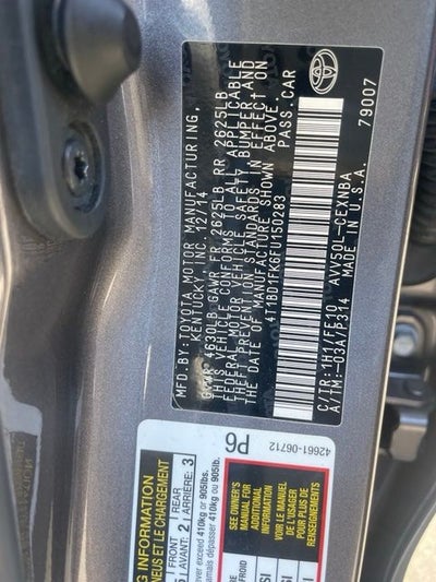 2015 Toyota Camry Hybrid LE